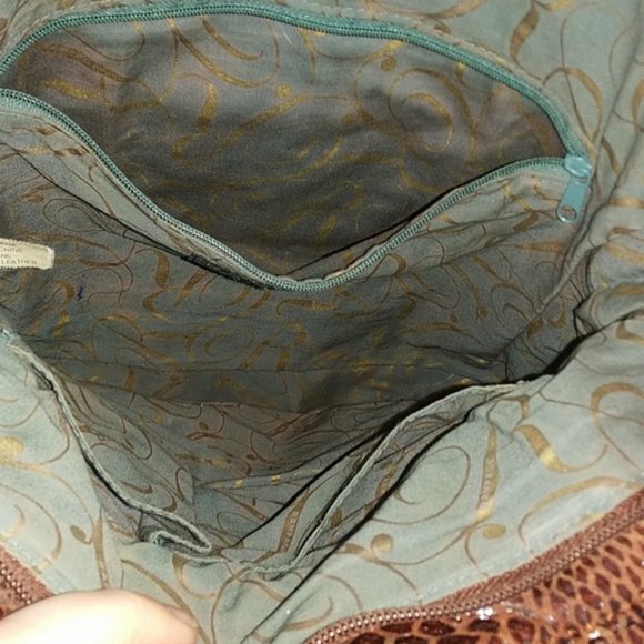 RAMPAGE Snake Skin Print Tote Bag Purse Handbag Snakeskin Print Auburn - Picture 5 of 8